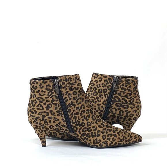 New Circus By Sam Edelman Leopard Kirby Kitten Heel Bootie 7 1/2 - Picture 3 of 9